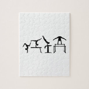 Four fight Quadrathlon Gymnastics Jigsaw Puzzle