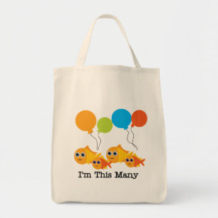 Four Fish I'm This Many Tshirts and Gifts Tote Bag