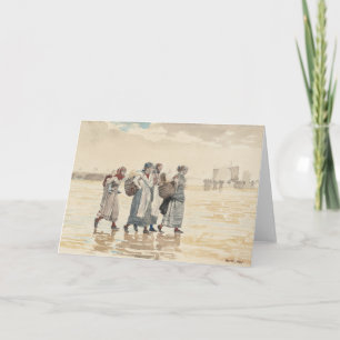 Four Fishwives on the Beach Winslow Homer Card