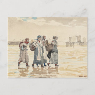 Four Fishwives on the Beach   Winslow Homer Postcard