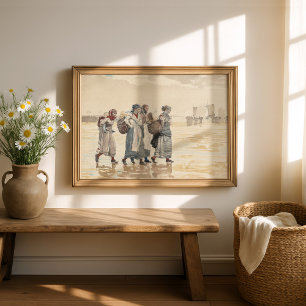 Four Fishwives on the Beach   Winslow Homer Poster