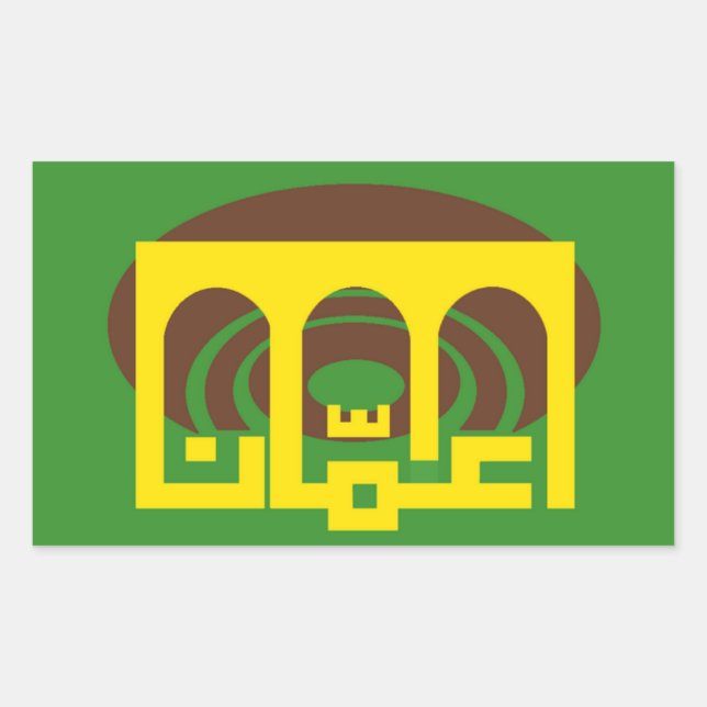 FOUR Flag of Amman. Jordan Rectangular Sticker (Front)