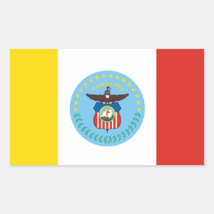 FOUR Flag of Columbus, Ohio Rectangular Sticker