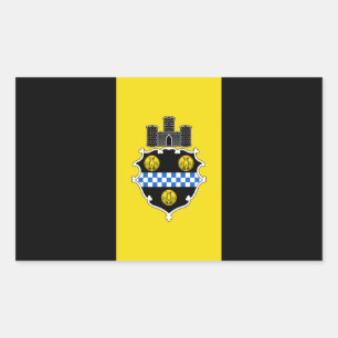 FOUR Flag of Pittsburgh Rectangular Sticker