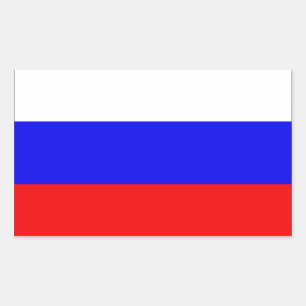 FOUR Flag of Russia Rectangular Sticker