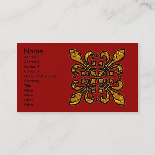 Four Fleur De Lis Business Card (Front)