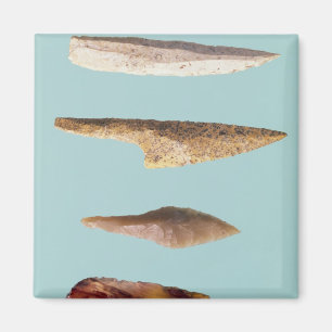Four Flint Tools Magnet