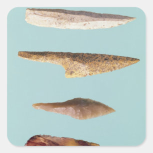 Four Flint Tools Square Sticker