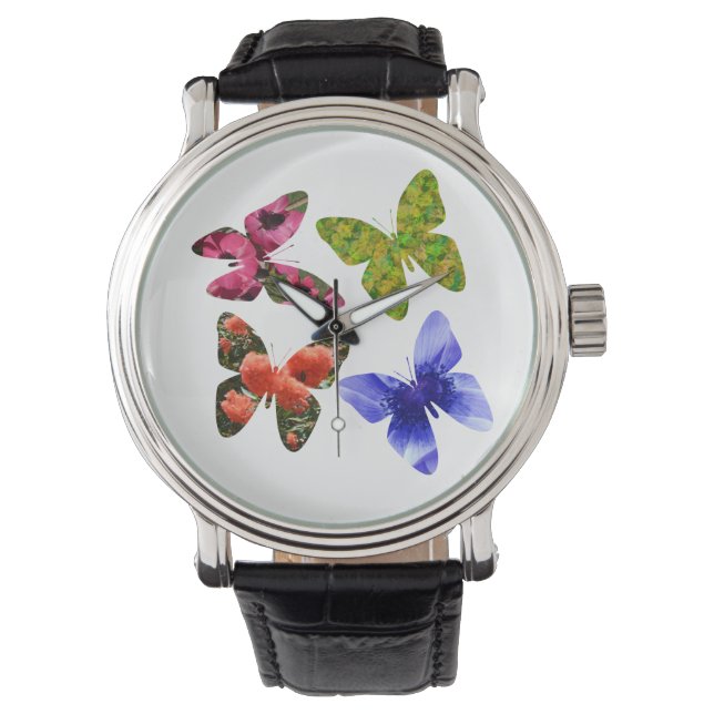 Four Flower Butterflies, Watch (Front)