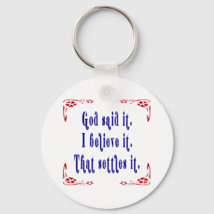 Four Flowers God Said Key Ring