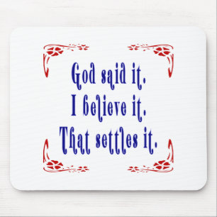 Four Flowers God Said Mouse Pad