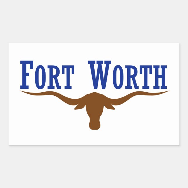 FOUR Fort Worth Flag Rectangular Sticker (Front)