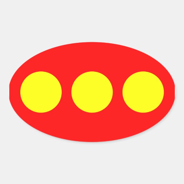 FOUR Freetown Christiania Flag Oval Sticker (Front)