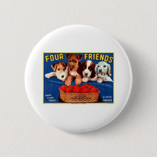 Four Friends Tomtatoes 6 Cm Round Badge