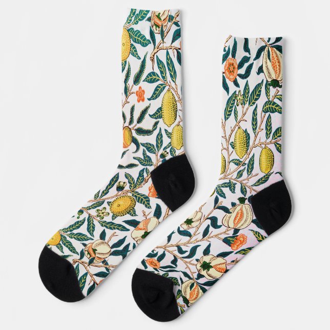 Four Fruit Pattern, William Morris Socks (Left)
