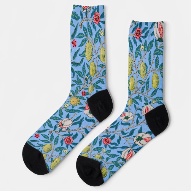Four Fruit Pattern, William Morris Socks (Left)