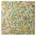 Four Fruit, William Morris Ceramic Tile<br><div class="desc">William Morris (24 March 1834 – 3 October 1896) was a British textile designer, poet, novelist, translator, and socialist activist associated with the British Arts and Crafts Movement. He was a major contributor to the revival of traditional British textile arts and methods of production. His literary contributions helped to establish...</div>