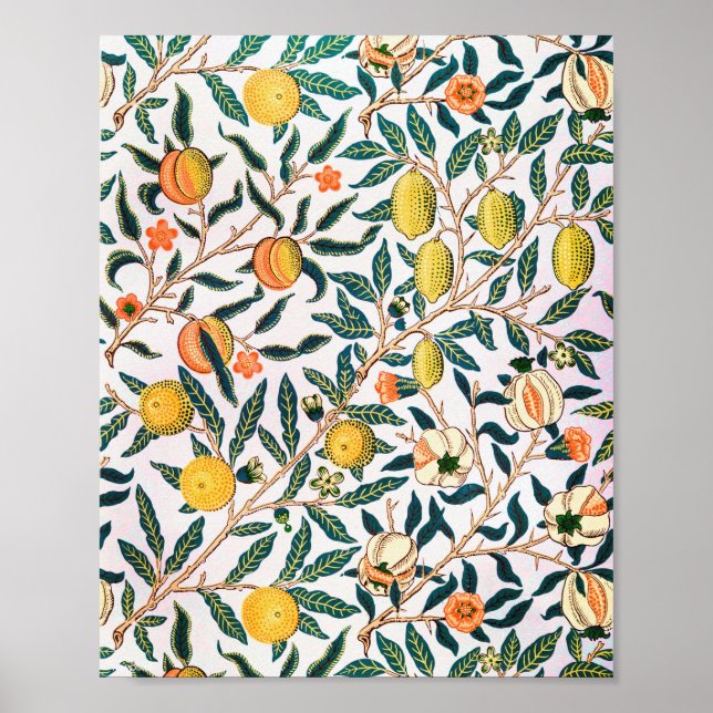 Four Fruit, William Morris Poster (Front)