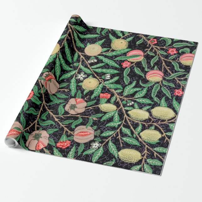 Four Fruit, William Morris Wrapping Paper (Unrolled)