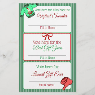 Four Funny Christmas Games Flyer