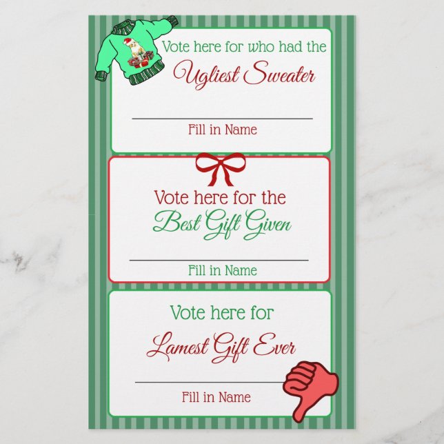 Four Funny Christmas Games Flyer (Front)