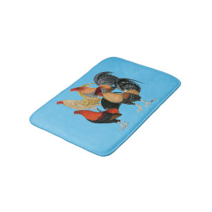 Four Gamecocks Bath Mat