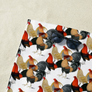 Four Gamecocks Beach Towel