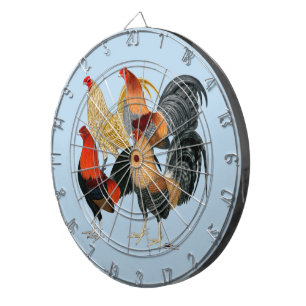 Four Gamecocks Dartboard