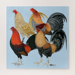 Four Gamecocks Jigsaw Puzzle