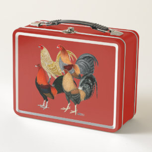 Four Gamecocks Metal Lunch Box
