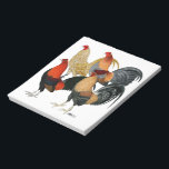 Four Gamecocks Notepad<br><div class="desc">Game fowl have an association with mankind going back thousands of years.  These handsome dudes are truly gorgeous critters.</div>