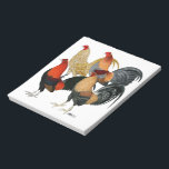 Four Gamecocks Notepad<br><div class="desc">Game fowl have an association with mankind going back thousands of years.  These handsome dudes are truly gorgeous critters.</div>