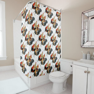 Four Gamecocks Shower Curtain