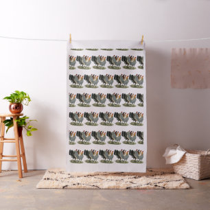 Four Gamefowl Hens Fabric