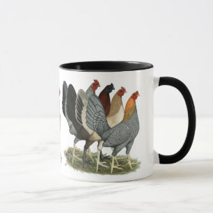Four Gamefowl Hens Mug