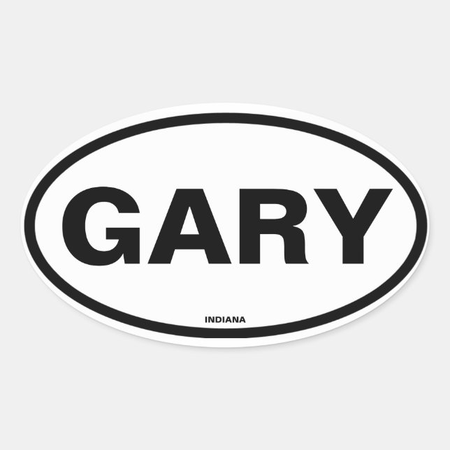 FOUR Gary Indiana Oval Sticker (Front)