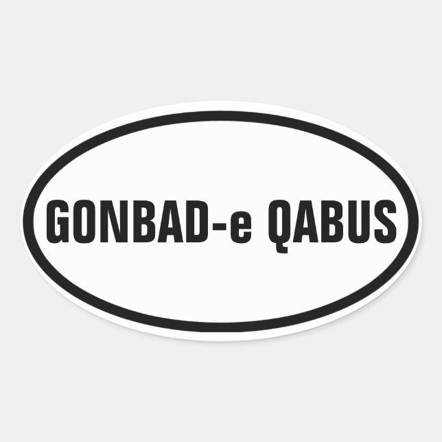 FOUR Gonbad-e Qabus Oval Sticker (Front)