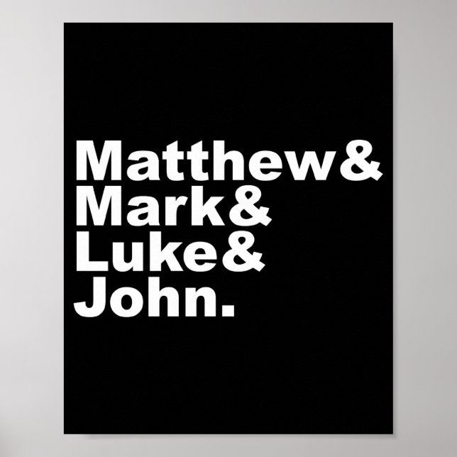 Four Gospels Matthew Mark Luke John Bible  Poster (Front)