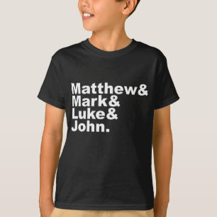 Four Gospels - Matthew & Mark & Luke & John Bible T-Shirt
