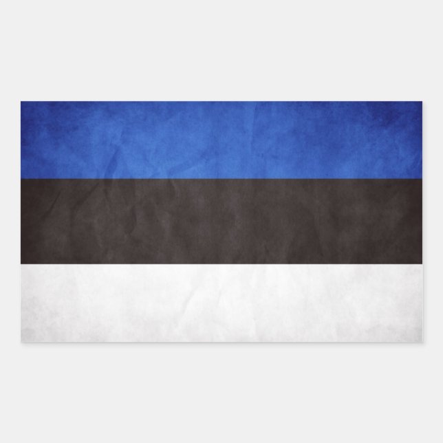 FOUR Grange Estonia National Flag Rectangular Sticker (Front)