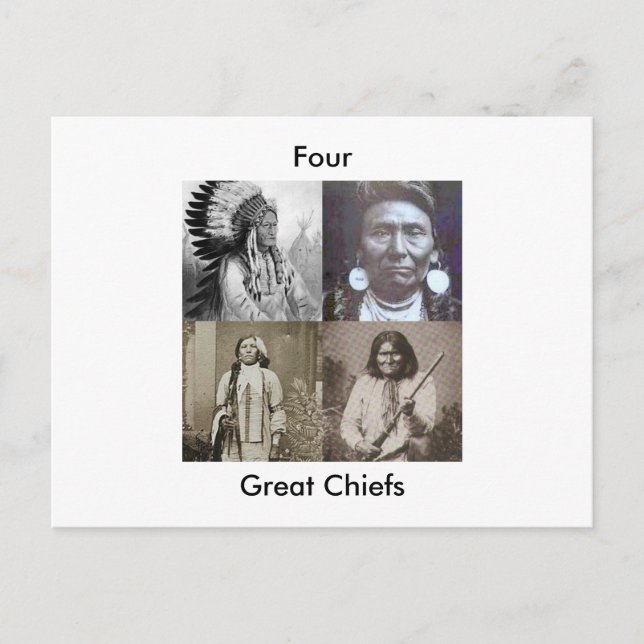 Four Great Chiefs Postcard (Front)