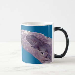 Four Grey Whale Babies and Mother Customisable Mug