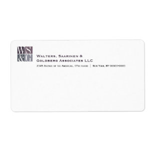 Four Grid Monogram Avery Shipping Label
