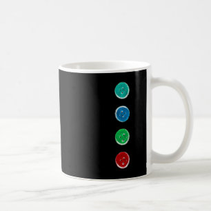 Four Groovy Buttons Blue Cat Fun Halloween Custom  Coffee Mug