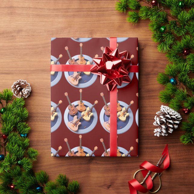 Four Guitars Wrapping Paper (Holiday Gift)