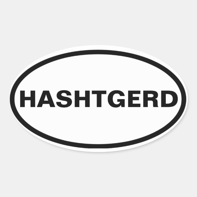 FOUR Hashtgerd Oval Sticker (Front)