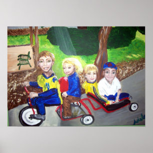"Four Headed Bike" Poster