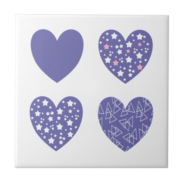 Four Hearts Ceramic Tile (Front)