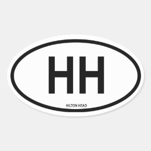 FOUR Hilton Head, South Carolina Oval Sticker