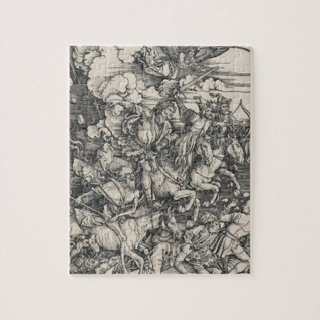 Four Horsemen of the Apocalypse by Durer Jigsaw Puzzle (Vertical)
